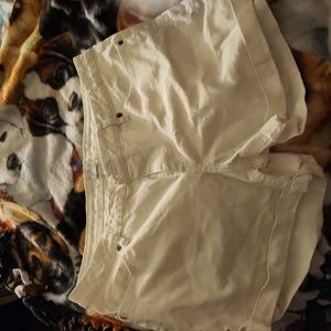 White jeans shorts by Soho Jeans.  Size 14. Brand new, but no tags.